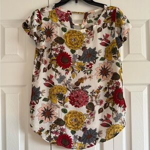 LOFT Floral Print Blouse - Multicolor